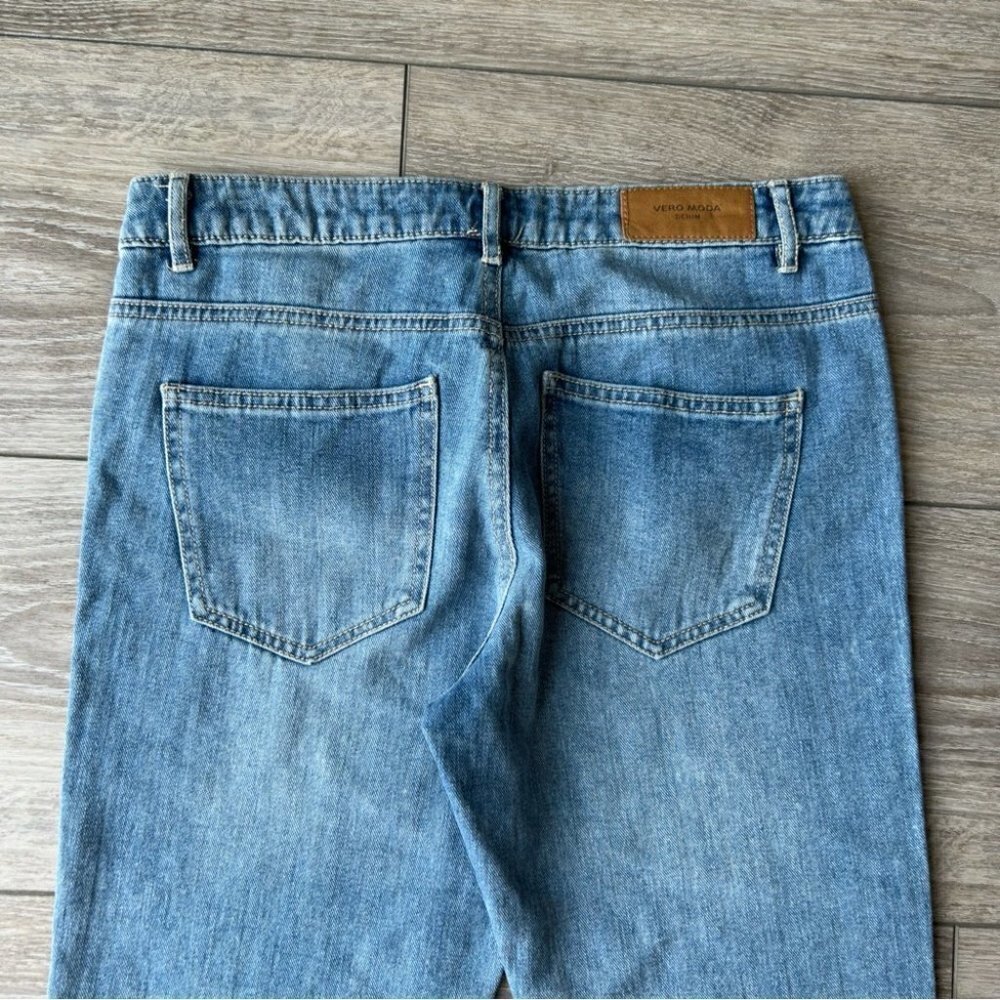 Vero Moda Ruffle Ankle  Blue Jeans - Picture 13 of 14